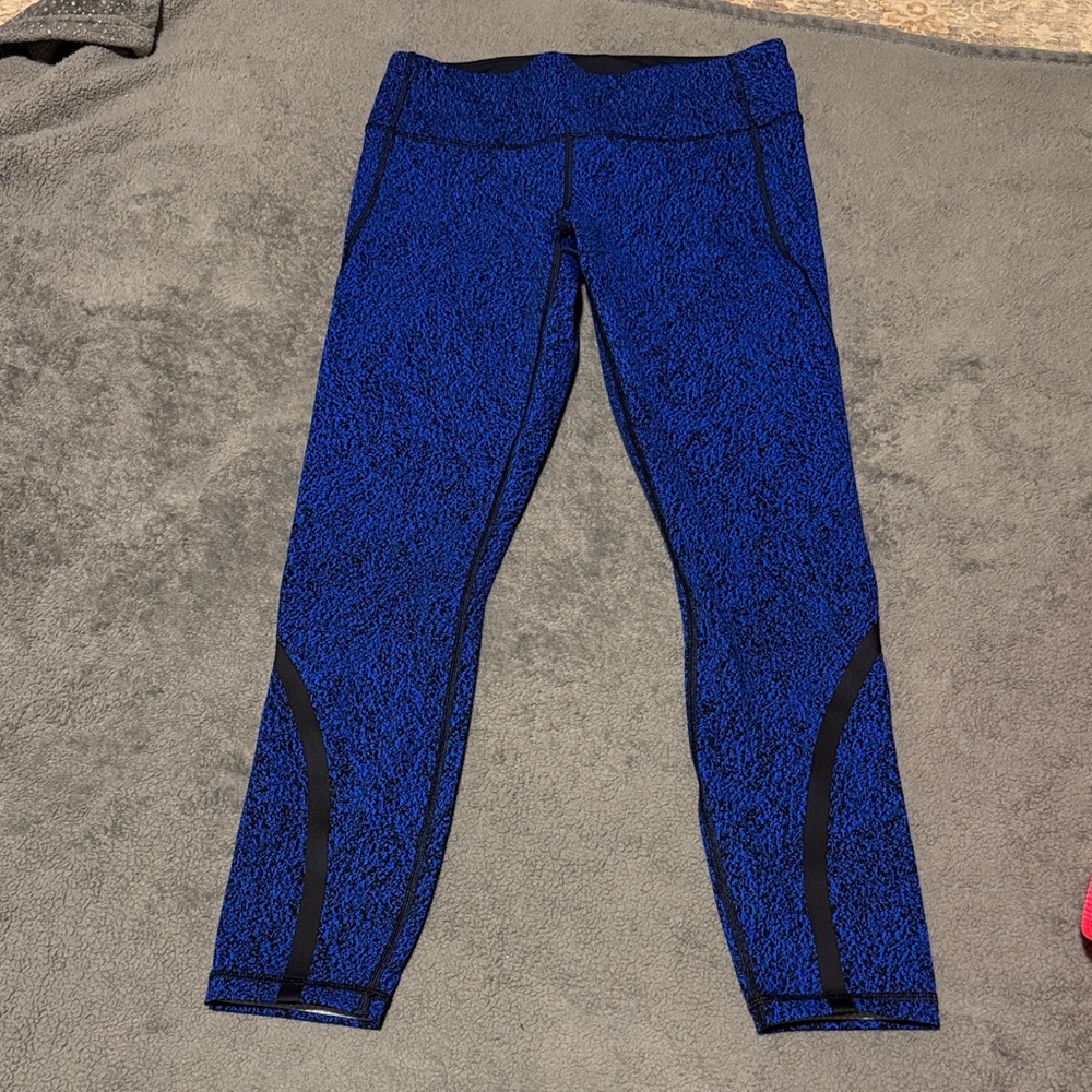 lululemon athletica Blue and Black Leggings